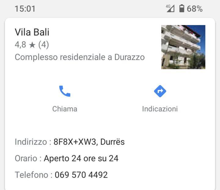 Vila Bali Durrës Kültér fotó